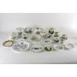 A large quantity of souvenir pottery and porcelain including a Malvern loving cup,