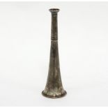 A Victorian silver table lighter, modelled as a hunting horn,