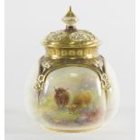 A Royal Worcester pot pourri vase and cover,