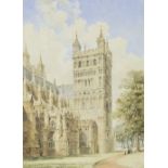 James Kellaway Colling (British 1816-1905)/Exeter Cathedral/monogrammed and dated 1888/watercolour,