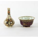 A Derby Imari small bottle vase,