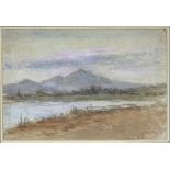 Late 19th/early 20th Century English School/River Landscape with Distant Mountains/and sundry