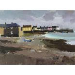 Donald McIntyre (Scottish 1923-2009)/Six Boats, Isle of Whithorn/signed,