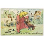 A quantity of humorous postcards, including examples by Louis Wain, Carl Larsson, Brian White,