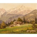 Ernst Carl Walter Retzlaff (German 1898-1976)/Alpine Landscape/signed/oil on canvas,