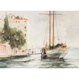 Dennis Page (British, born 1926)/The Vaar, Venice/signed/watercolour,