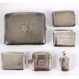 A silver cigarette case, Elkington & Co, Birmingham 1923,