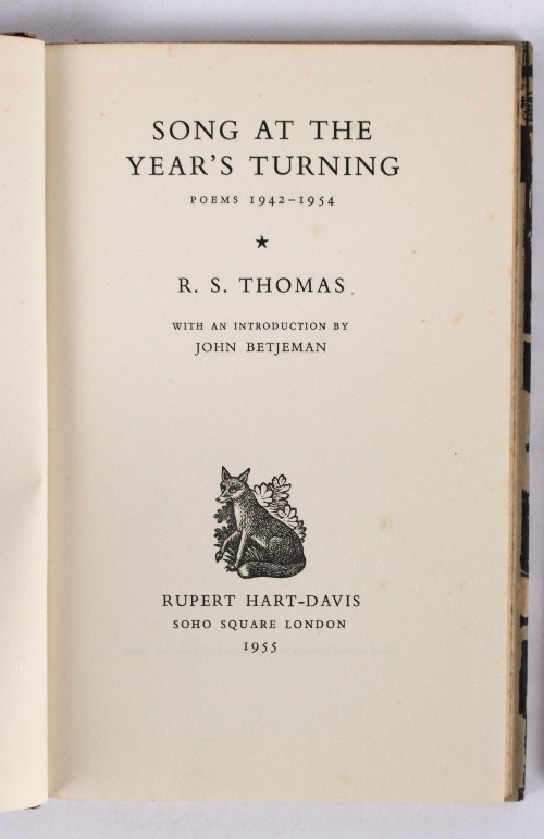 Thomas (R S) Song at the Year's Turning, 1955 and Poetry for Supper, 1958, - Image 2 of 2