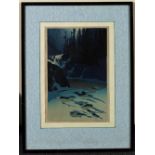 Oscar Droege (1898-1982)/Alpine Landscapes/a pair/signed/woodcut in colours, each plate 36cm x 23.