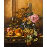 Schouton/Still Life/signed in pencil/ oil on canvas,