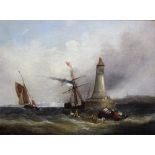 Attributed to Fredrick Calvert/Marine Scenes/a pair/oil on canvas,