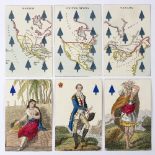 Charles Hodges Geographical Playing Cards, London, Stopforth & Sons, circa 1827,