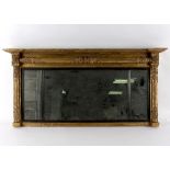 A Regency gilt framed overmantel mirror,