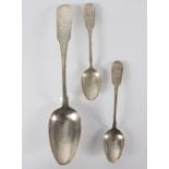 An Irish silver fiddle pattern table spoon, Dublin 1807,