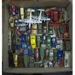 A large quantity of tinplate toys, mostly unboxed Dinky Toys to include an Alfa-Romeo 23F,