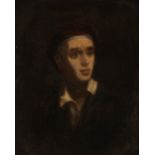 18th Century English School/Portrait of a Man in a Hat/oil on canvas laid on panel, 29.