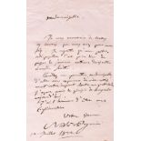 An Autograph album including a letter signed by the Italian violinist and composer Niccolò Paganini,