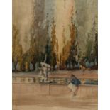 Maurice Chesterton (British 1882-1962)/In The Park/signed/watercolour, 32cm x 26.