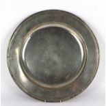 A pewter charger, by John Trapp II of Worcester, circa 1690, 46.