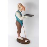 A mannequin figure of a golf player, designed by Keith Owen,