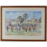 W Saunders/The Meet at Rodmarton/watercolour, signed and dated 21st Feb '00,