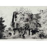 Joseph Kirkpatrick (British 1872-1936)/An Old English Cottage/signed in pencil/etching, 17.