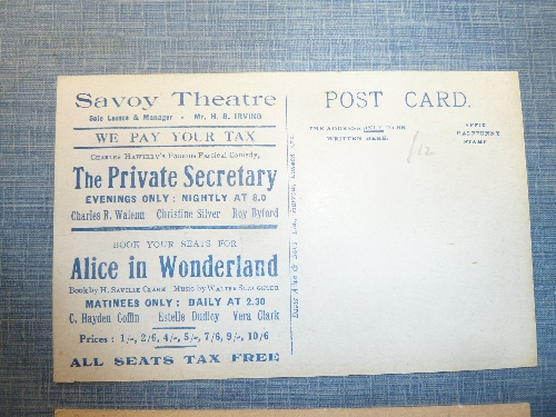 A quantity of theatre advertising postcards, including Albert Hall, Lyric Theatre, - Image 4 of 9