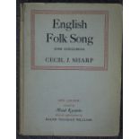 Sharp (C J) English Folk Song and sundry books on folk songs etc (1 box)