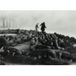 After Crispin Eurich (1935-1976)/Two men fishing amongst anchor chains, Graving dock,