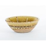 Richard Batterham (born 1936)/A stoneware bowl with cut and moulded detailing, 15.