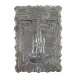 A Victorian silver visiting card case, Birmingham 1847,