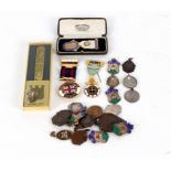 A quantity of various medals to include a Royal Masonic Institution for Girls steward medal, 1937,