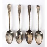 A pair of George III old English pattern silver table spoons, Peter, Ann & William Bateman,
