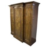 A Victorian mahogany triple wardrobe,