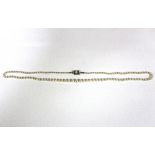 A cultured pearl necklace,