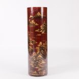 A 20th Century japanned lacquer pedestal,