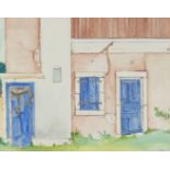 Petty Phillips Oates/Sketch of the Exterior of a House/signed Phillips/watercolour, 38cm x 48.