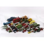 Sundry Dinky Toys and other toys to include a quantity of agricultural vehicles, a Foden flat truck,