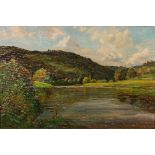 Donald H Floyd (British 1892-1965)/Wye Valley/signed/oil on canvas,