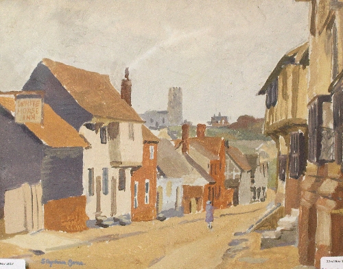 Stephen Bone (British 1904-1958)/Kersey, Suffolk/signed/watercolour,