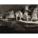 Bob Rudd (British, born 1944)/Restormel Castle, Nocturne/signed/pastel,