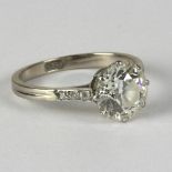 A diamond solitaire ring, the brilliant cut diamond approximately 2.