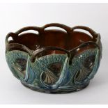 A Brannam Barum pottery bowl in blue/green,