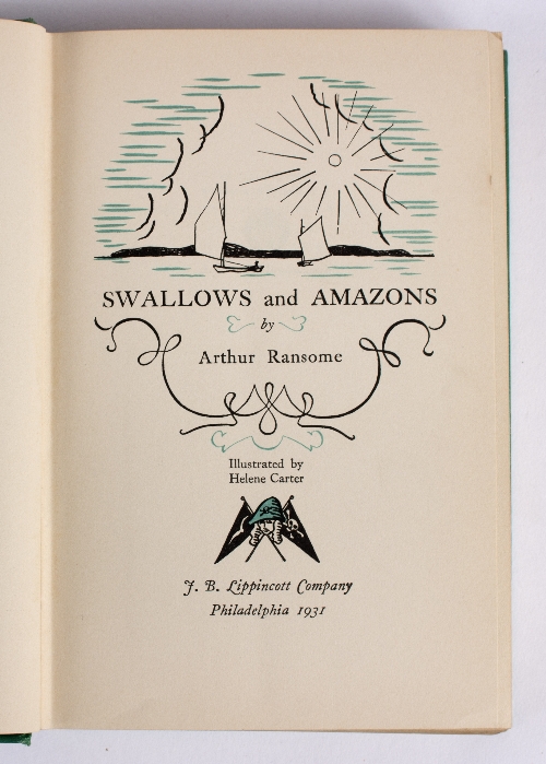 Ransome (A) Swallows and Amazons, illustrated by Helene Carter, 1st American edition, - Bild 3 aus 3