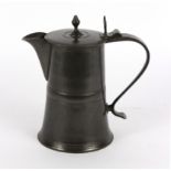 An early 19th Century large Scottish pewter flagon, 25.