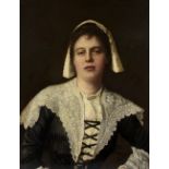 Blanche Warburg/Florentine Woman/half-length portrait/oil on canvas,