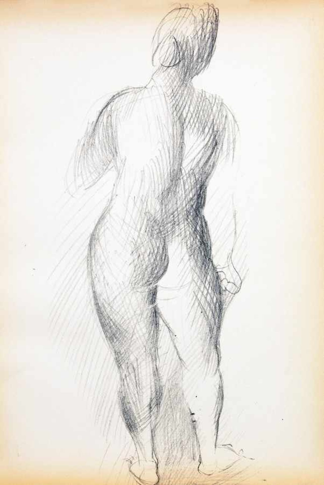 Marino Marini. Senza titulo (Seduto nudo femminile. - Nudo femminile da dietro). Zwei Lithographien. - Image 2 of 2