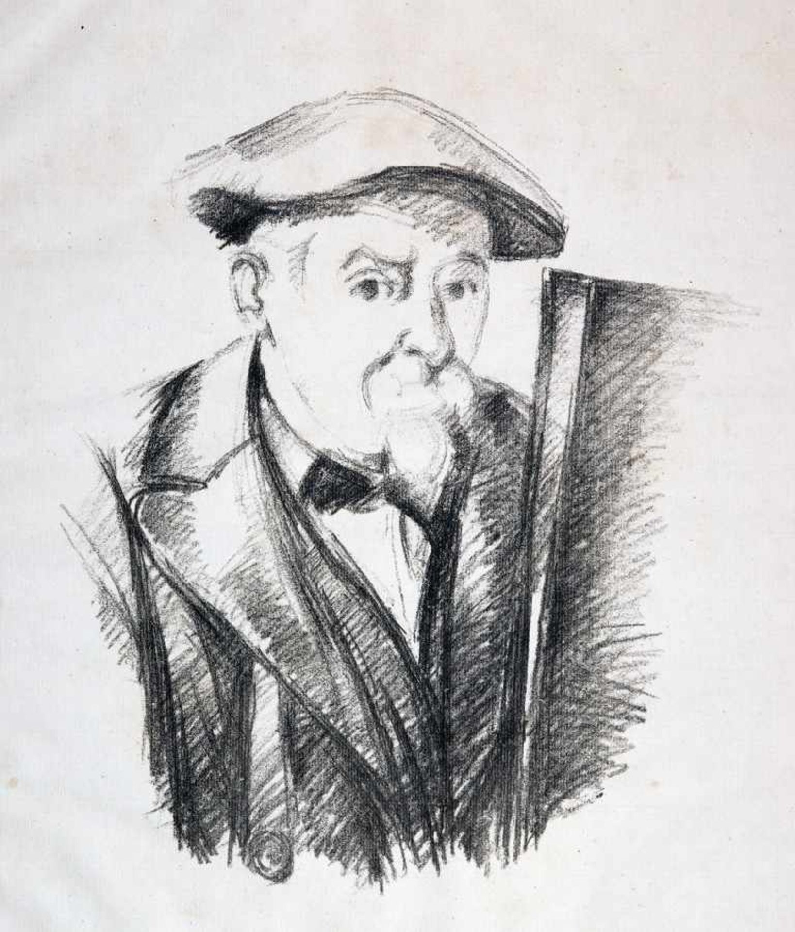 Paul Cézanne. Portrait de Cézanne par lui-même (Cézanne au Béret devant un Chevalet).