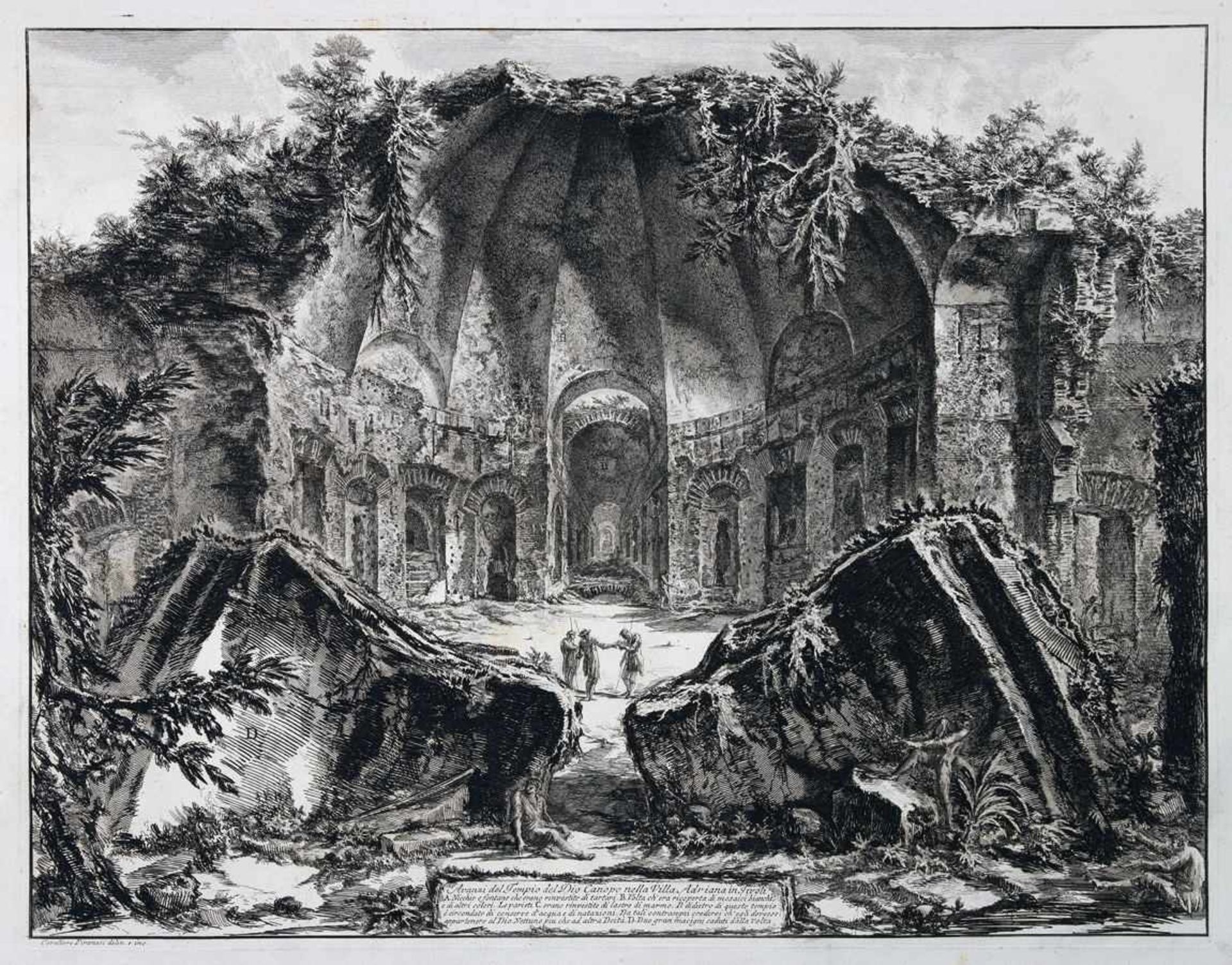 Giovanni Battista Piranesi. Avanzi Del Tempio del Dio Canopo nella Villa Adriana in Tivoli.