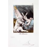 Salvador Dali. De hibernación. Radierung mit Pochoirkolorierung. 1977. 23,0 : 17,5 cm (44,5 : 31,5